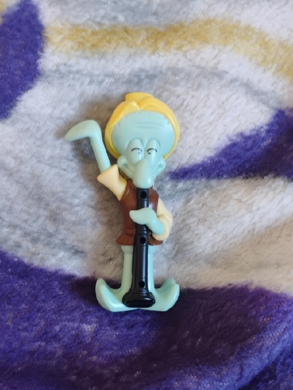 Vintage Rare SpongeBob SquarePants Squidward Tentacles Figure Flute 2004